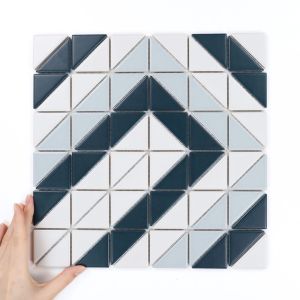 Țiglă Aztec Linear Blue Albastru Mată