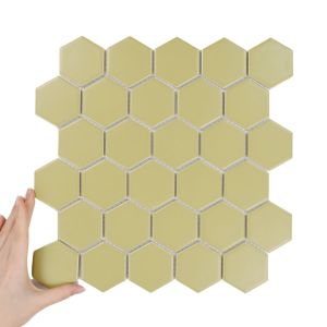 Țiglă Hexagon Mare Golden Olive Mată