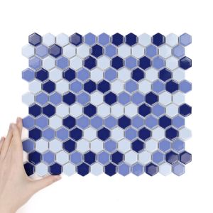 Țiglă Hexagon Mic Sea Mix Lucioasă