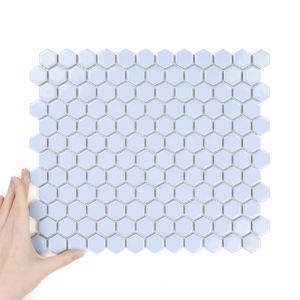 Țiglă Hexagon Mic Albastru Lucioasă