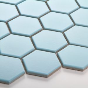 Țiglă Hexagon Mare Albastru Mată