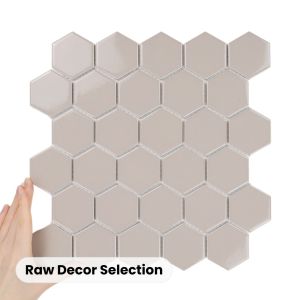 Țiglă Hexagon Mare Cafe Latte Lucioasă