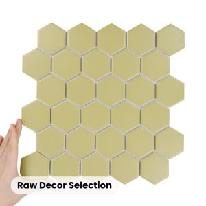 Țiglă Hexagon Mare Golden Olive Mată