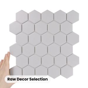 Țiglă Hexagon Mare Gri Deschis Mată
