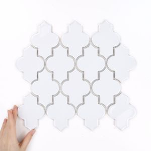 Țiglă Arabesque Dover Pure White Lucioasă