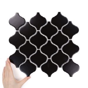 Țiglă Arabesque Mare Negru Mată
