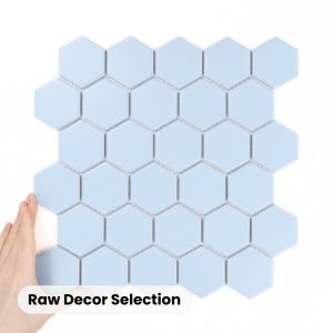 Țiglă Hexagon Mare Albastru Mată