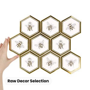 Țiglă Hexagon XL Queen Bee Gold