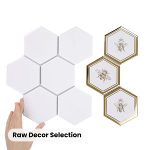 Țiglă 1/3 Hexagon XL Gold Bee