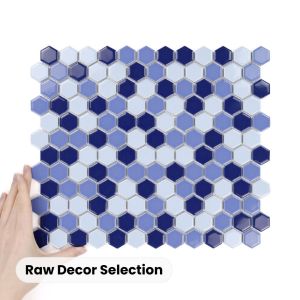 Țiglă Hexagon Mic Sea Mix Lucioasă