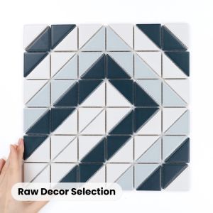 Țiglă Aztec Linear Blue Albastru Mată