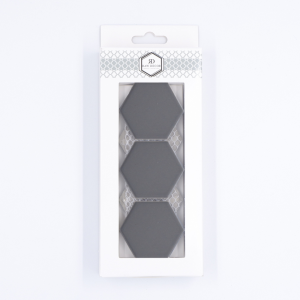 Probă: Hexagon Mare Gri Închis Mată