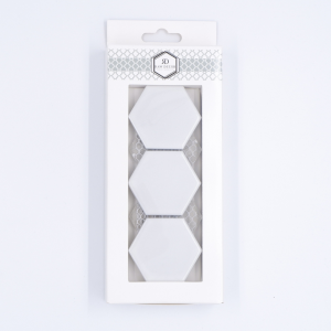 Probă: Hexagon Mare Alb Mată