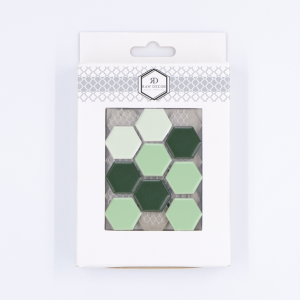 Probă: Hexagon Mic Verde Mix Mată