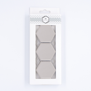 Probă: Hexagon Mare Gri Deschis Lucioasă