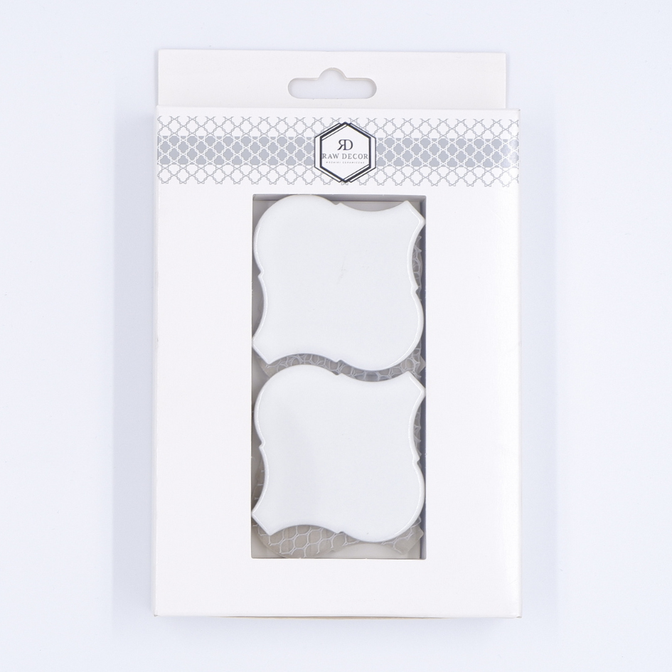 Probă: Arabesque Mare Alb Lucioasă