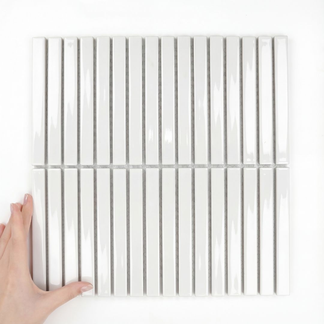 Țiglă Stick Alb Lucioasă