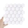 Țiglă Hexagon Mare Alb Lucioasă