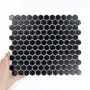 Țiglă Hexagon Mic Negru Mată