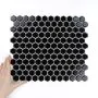 Țiglă Hexagon Mic Negru Lucioasă