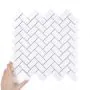 Țiglă Herringbone Alb Lucioasă