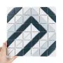 Țiglă Aztec Linear Blue Albastru Mată