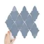 Țiglă Arabesque Shield Teal Blue Lucioasă