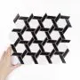 Plăci Hexagon Stella Negru & Alb Mat