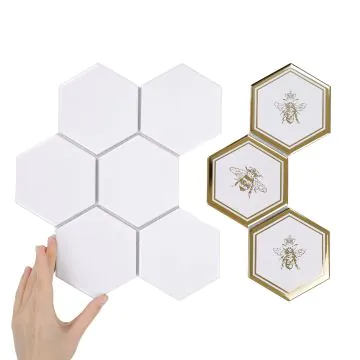 Țiglă 1/3 Hexagon XL Gold Bee