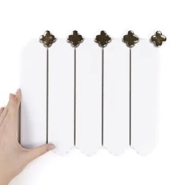 Țiglă Cecile White Lucioasă Trifoi Vintage Gold