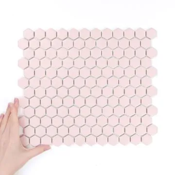 Țiglă Hexagon Mic Roz Mată