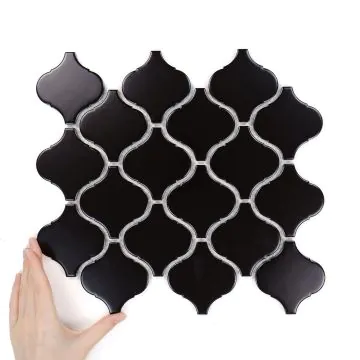 Țiglă Arabesque Mare Negru Mată