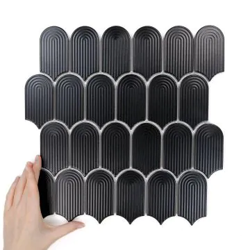 Țiglă Wave Negru Mată