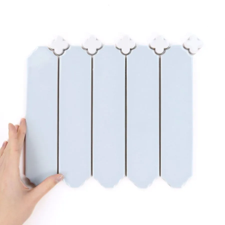 Țiglă Cecile Baby Blue Lucioasă Trifoi White