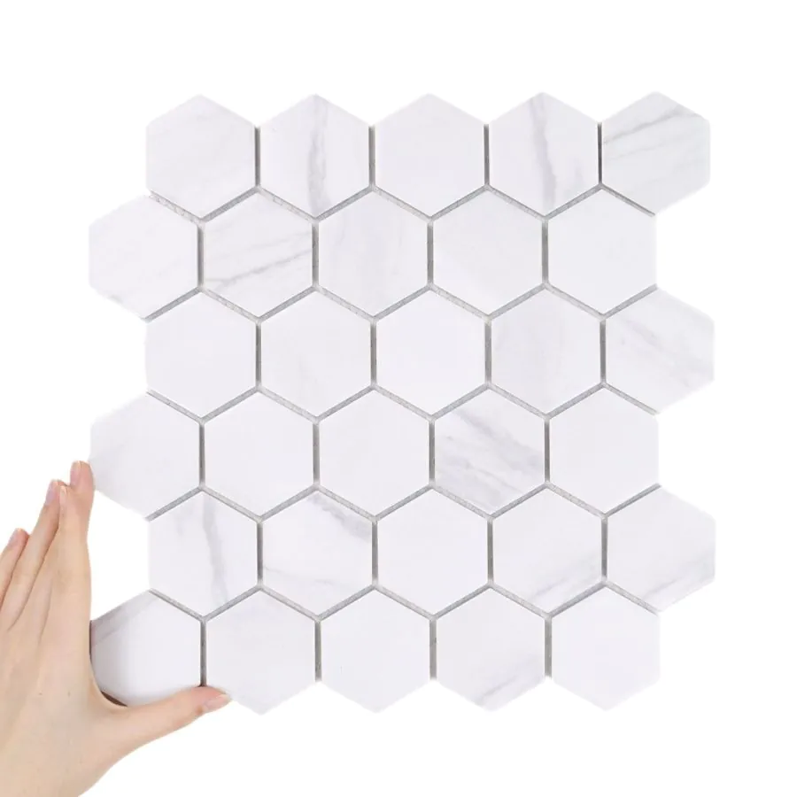 Țiglă Hexagon Mare Marble Mată