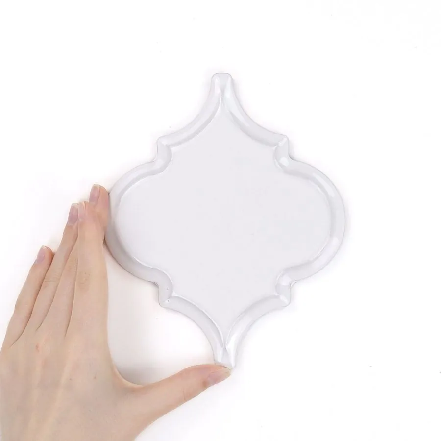 Țiglă Arabesque Carske Alb Lucioasă