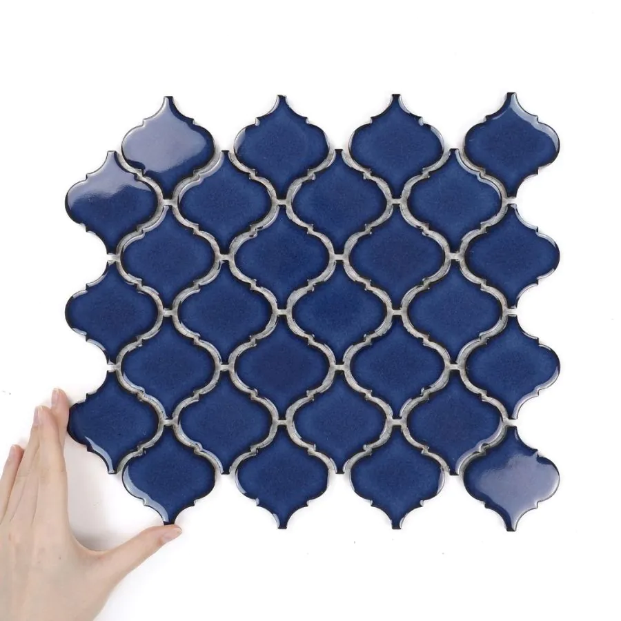 Țiglă Arabesque Mediu Deep Ocean Lucioasă