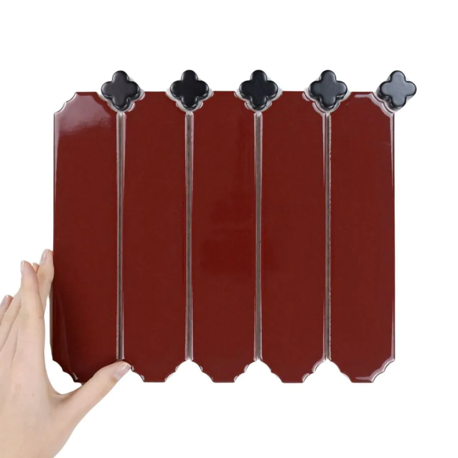 Țiglă Cecile Rubin Lucioasă Trifoi Black