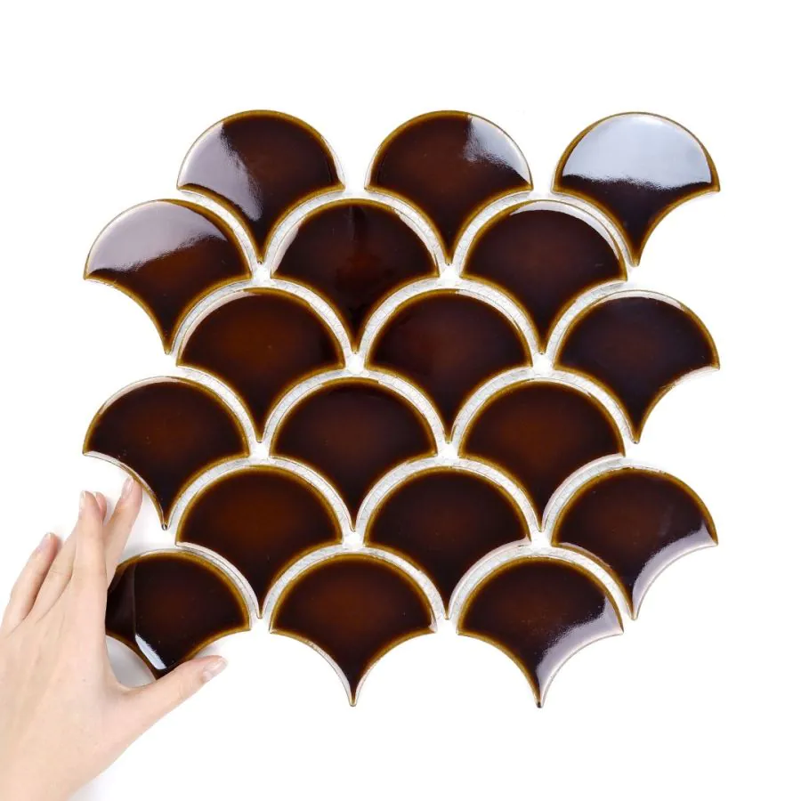 Țiglă Flabellum Gri Ars Lucioasă