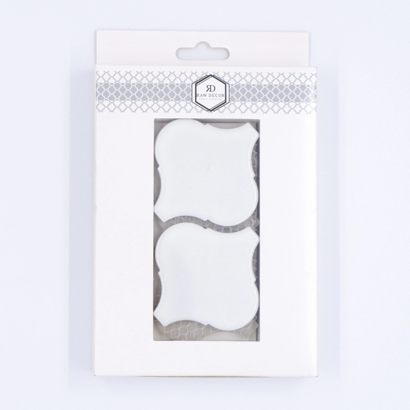 Probă: Arabesque Mare Alb Lucioasă