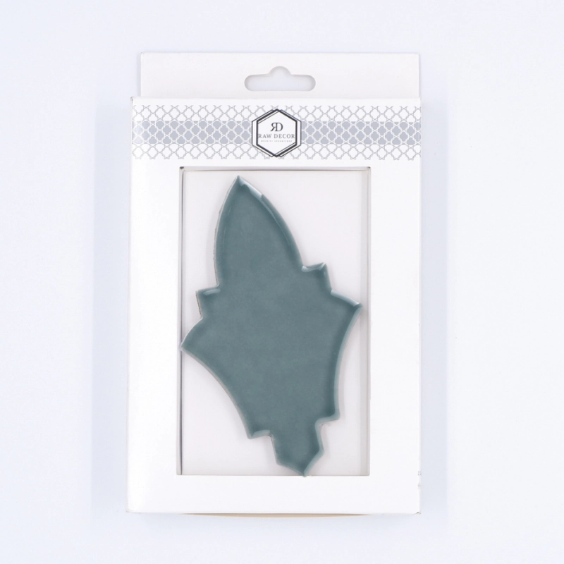 Probă: Arabesque Shield Teal Blue Lucioasă