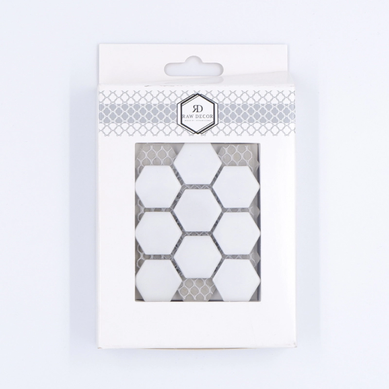 Probă: Hexagon Mic Alb Mată