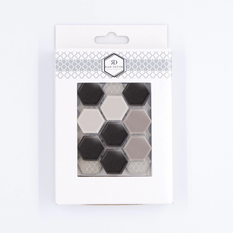 Probă: Hexagon Mic Gri Mix Mată