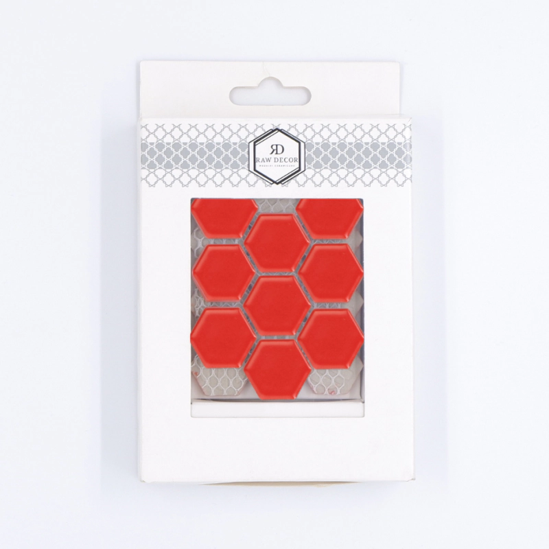 Probă: Hexagon Mic Roșu Mată