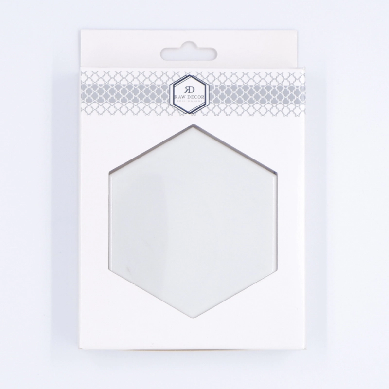 Probă: Hexagon XL Alb Lucioasă