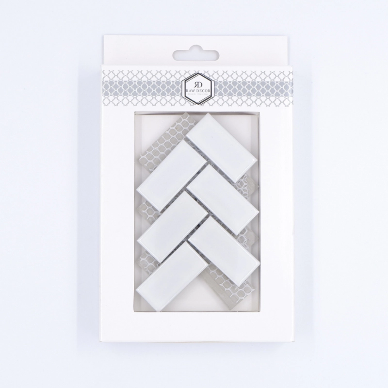 Probă: Herringbone Alb Mată