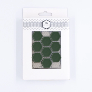 Probă: Hexagon Mic Verde Închis Mată
