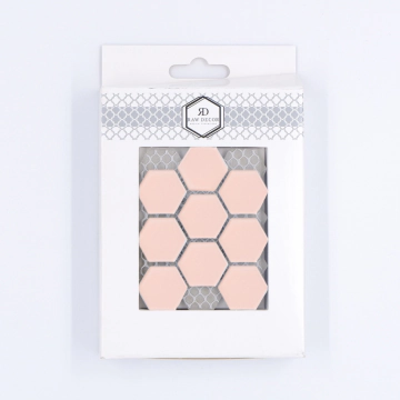 Probă: Hexagon Mic Roz Mată